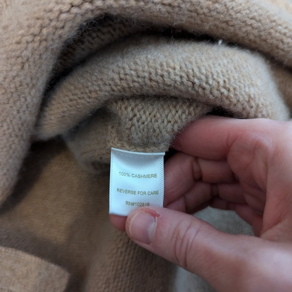 Garnet Hill Tan Turtleneck Sweater - Picture 5 of 7